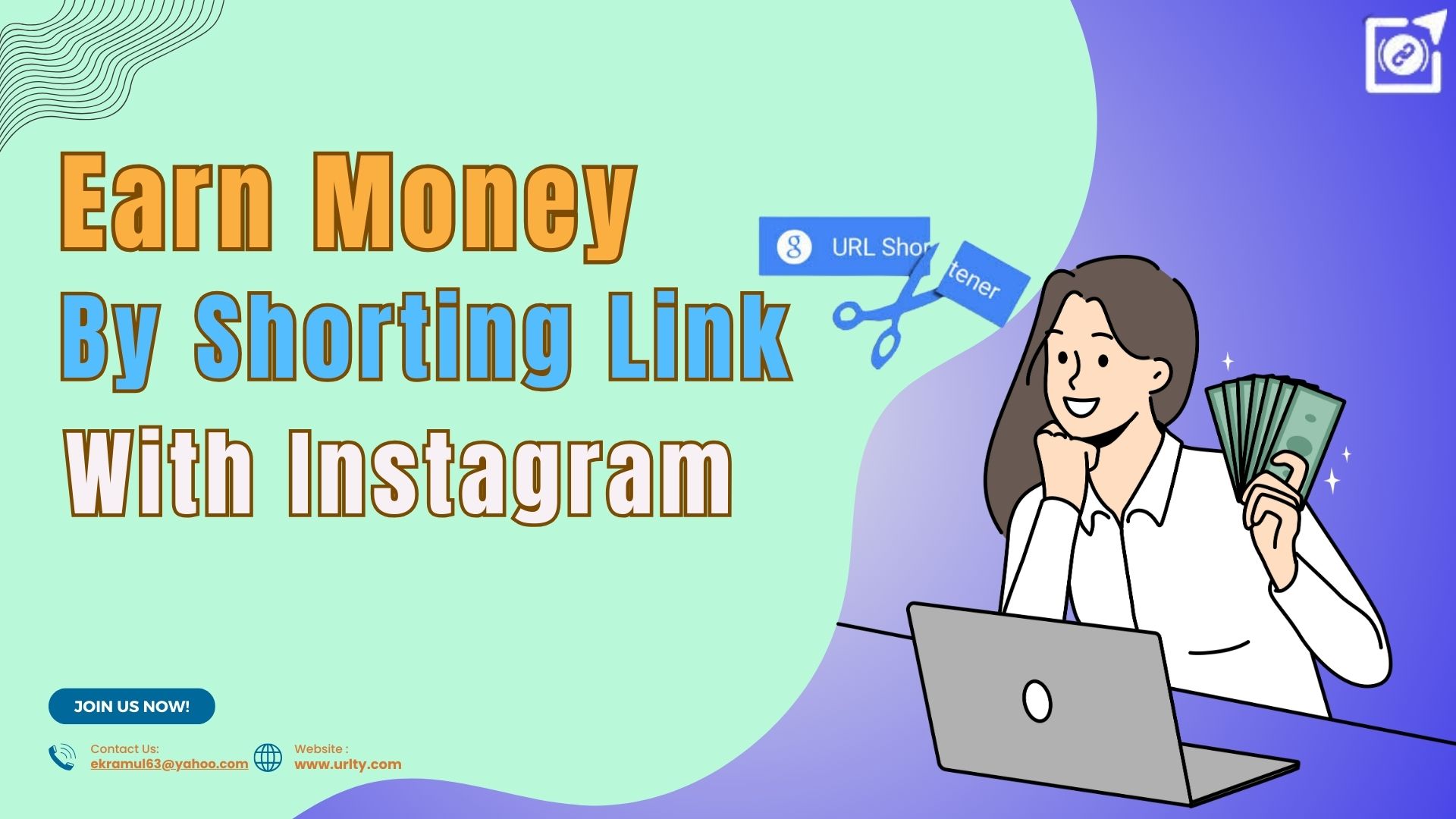 earn money by short link with instagram